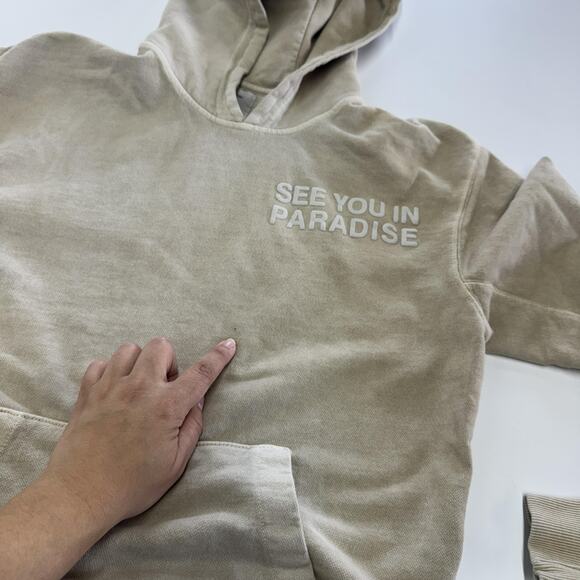 Jordan Craig Hoodie Sweatpants Set Mens Small Beige See You In Paradise Legacy - Picture 8 of 13